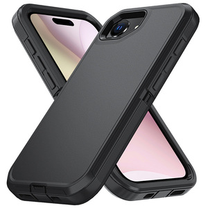 3 trong 1 mạnh mẽ Chống sốc Armor trường hợp điện thoại cho Iphone 16e chống trượt cứng PC kẹp trường hợp điện thoại cho Iphone 16e 15 14 - Product Image 4