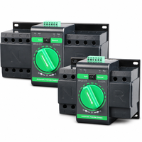 Commutateur de transfert automatique monophasé 2P 63A ATS 110V 220V pour générateur, à commande manuelle