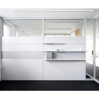 Modern Half Glass Panel Partition Wall System Sound Absorption Eco-Friendly Design for Home Office Hospital Workspaces (10-Year