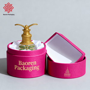Baoren Hot Pink Biodegradable Cardboard Paper Deodorant Packing Tube Round Cylinder Boxes Soap Perfume Paper Tube Packaging - Product Image 3