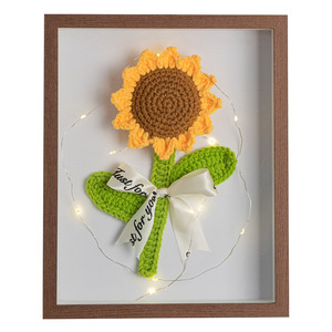 Tournesol Artificiel en Crochet Fait Main, Magnifique Lotus Doux pour la Saint-Valentin, Thanksgiving, Remise de Diplôme, Fête des Mères, Pâques, Noël - Product Image 2