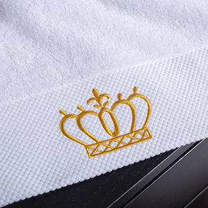 Hôtel et <span class=keywords><strong>Spa</strong></span> Blanc Pur Coton Serviette de Bain Absorbant Agrandi pour Salons de Beauté Bed & Breakfast Logo Personnalisable Bienvenue - Product Image 2