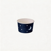 Gobelets à glace en papier recyclable à paroi simple, imprimés sur mesure, avec revêtement PE, 3oz-12oz, pour l'emballage de yaourts et de desserts