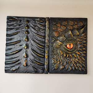 Vente en gros cahier de revues en relief artisanat en résine livre de dés en résine en relief 3D œil de dragon furieux vif - Product Image 5