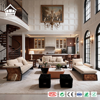 Ruhiges Luxus-Nussbaumholz Italienisches Modernes Minimalistisches Lederbezogenes Kingsize-Bettset