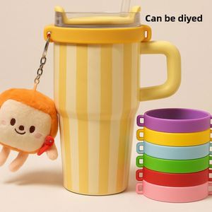 High Elastic Silicone Water Cup Collar Universal Portable Lanyard Handle Strap for Beverage Bottles <b>Rubber</b> <b>Products</b> - Product Image 4