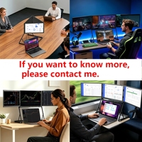 Monitor Triple de 15.6 Pulgadas FHD 1080P IPS con Carcasa de Aleación de Aluminio, Contraste de 1000:1 para Portátiles, Uso Empresarial, Windows/Mac