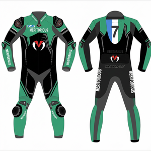 Traje de Carreras de Motocicleta Personalizado MERITORIOUS INTERNATIONAL, Unisex, Manga Larga, Impresión por Sublimación, Secado Rápido, para Todas las Estaciones, de Cuero - Product Image 3