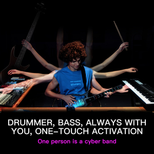 جيتار كهربائي أوتوماتيكي بدون أوتار من إنيا سايبر، لوحة أوتار مركبة من ABS+PC، ميزات ذكية للعزف والغناء - للاستخدام المنزلي - Product Image 2