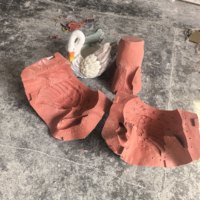 Moule en silicone personnalisé pour statue d'animal de jardin, design moderne, réutilisable pour la sculpture en ciment et résine, produit ménager