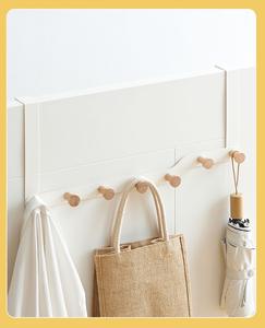 Nuovo Design Lavinia Home: Gancio per <span class=keywords><strong>Porta</strong></span> in Legno Resistente con 5-6 Ganci, <span class=keywords><strong>Appendiabiti</strong></span> Pieghevole da <span class=keywords><strong>Porta</strong></span> Bianco - Product Image 6