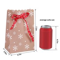 Boîtes cadeaux de Noël 3D, sacs en papier de Noël, sacs cadeaux de haute qualité pour les cadeaux de vacances, friandises, bonbons, biscuits, petits cadeaux