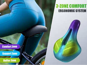 Asiento de <span class=keywords><strong>bicicleta</strong></span> EasyDo ergonómico ensanchado, sillín de <span class=keywords><strong>bicicleta</strong></span> transpirable con absorción de golpes para hombres y mujeres, espuma viscoelástica - Product Image 5