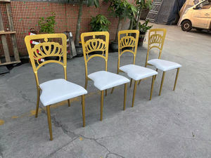 Wholesale New Design Hotel Furniture Events Metal Steel Gold Dining Banquet <b>Chair</b> for Wedding Party - Product Image 6