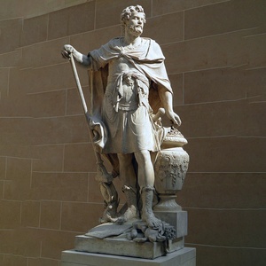 Tượng Chiến Binh La Mã Hiệp Sĩ Quỳ Kích Thước Sống Cổ - Product Image 4