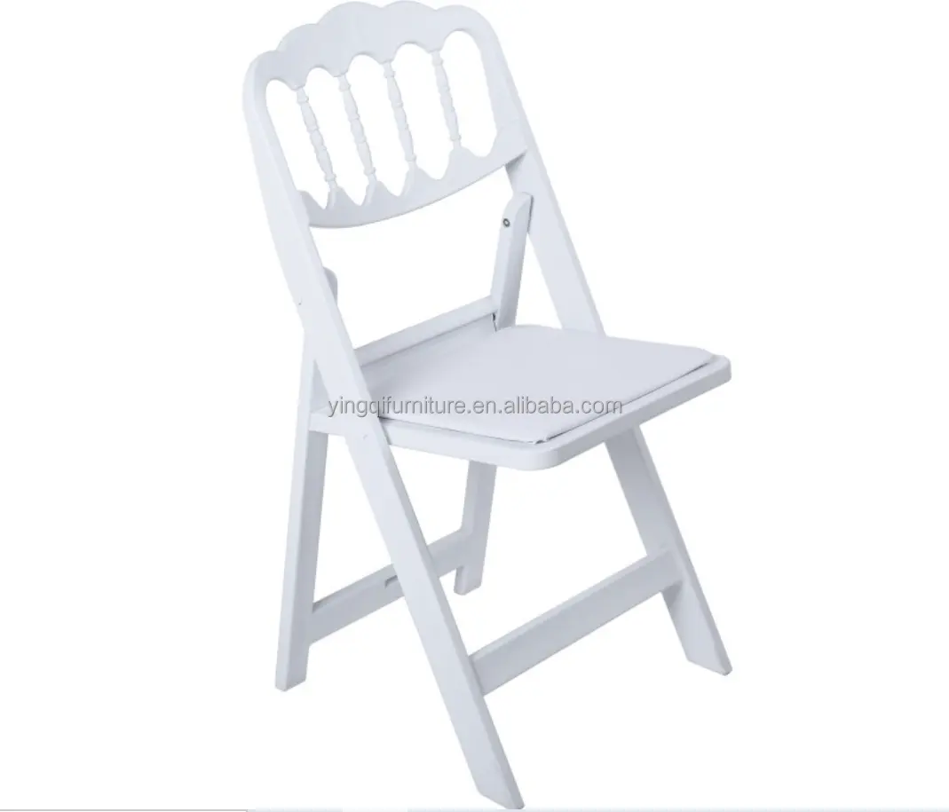 Toptan beyaz reçine katlanır napolyon sandalyeler