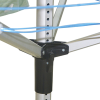 SANIPRO Grand Séchoir à Linge Rotatif Rétractable de 50m en Forme de Parapluie pour Jardin