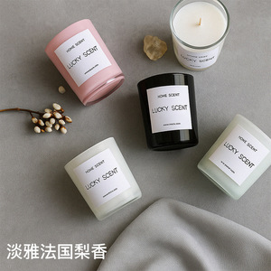 Velas Aromáticas de Cera de Soya de Lujo Personalizadas con Etiqueta Privada, Hechas a Mano, en Forma de Pilar, en Frasco de Vidrio, con Aroma a Cristal, para Días Festivos, de Larga Duración - Product Image 5