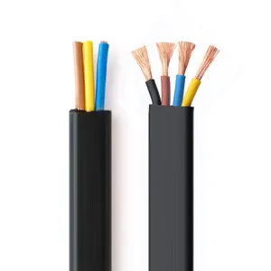 Câble plat électrique en PVC UL20379 Câble flexible blindé à 3 4 5 6 conducteurs pour ascenseurs