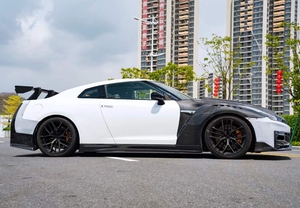 Runde Offre Spéciale mise à niveau 2024 NISMO en Fiber de carbone Surround pour <span class=keywords><strong>Nissan</strong></span> <span class=keywords><strong>GTR</strong></span> R35 pare-chocs de voiture Kit de carrosserie pare-chocs avant pare-chocs arrière GTR35 - Product Image 3