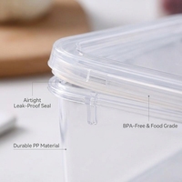Conteneurs de rangement empilables pour réfrigérateur avec couvercle et bac de drainage, bacs organisateurs en plastique pour viande, légumes, poisson