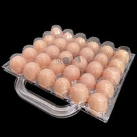Emballage de boîte de plateau d'oeufs de poulet en plastique transparent PET jetable personnalisé emballage réutilisable pour 30 oeufs