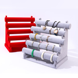 Bán buôn đồ trang sức hiển thị tùy chỉnh vải trang sức đứng cho truy cập Showcase xem Bangle Vòng đeo tay hiển thị giá - Product Image 2