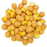 Breloques en résine en forme de mini-crêpes pour la création de miniatures de cuisine, accessoires alimentaires en résine pour jeux d'imitation, décoration artisanale
