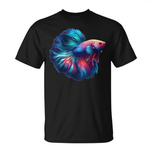 T-shirt Betta Fish pour les amateurs d'aquarium, design unisexe, taille adulte - Product Image 2