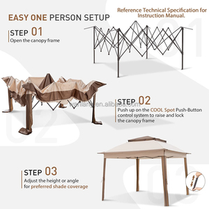 Ngoài Trời Patio Pop Up Gazebo Tán Lều Gấp Gazebo Với Muỗi Lưới - Product Image 5