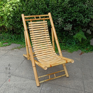Bamboo <b>Recliner</b> <b>Chair</b> 60x32x110cm <b>Folding</b> Tilting Outdoor Beach <b>Chair</b> Handmade <b>Garden</b> Furniture - Product Image 1