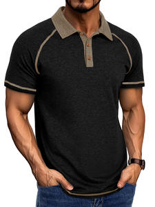 Chemise à manches courtes pour homme, style européen et américain, col chemise, polyester, lavable en machine, commerce extérieur pour homme, printemps 2025 - Product Image 3