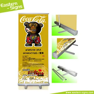 Aluminium Menarik, Ditarik Standar Roll Up Banner Berdiri Roll Up Banner Berdiri dengan Satu Sisi Pencetakan