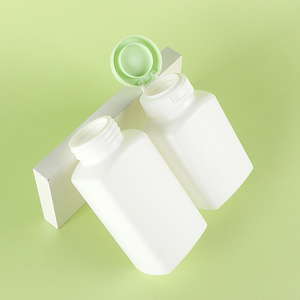 White Square Customized Capsule <b>Bottle</b> Pharmaceutical Packaging HDPE Plastic Capsule For Health Products With Flip top Cap - Product Image 6