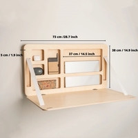 Station de travail multifonctionnelle Solution d'économie d'espace Bureau pliable pour ordinateur portable Bureau mural pliable en bois massif pour la maison