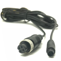 4pin Aviation Femelle à 4pin Mini Mâle pour MDVR Mobile DVR, Camion et Bus Caméra Adaptateur Câble, Alimentation Vidéo et Audio