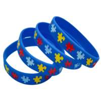 Bracelets en silicone pour la sensibilisation à l'autisme, bracelets pour l'autisme