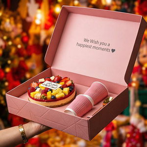 Scatola <span class=keywords><strong>per</strong></span> Brownie al Cioccolato con Logo Personalizzato e Divisorio, Confezione in Cartone <span class=keywords><strong>per</strong></span> Pasticceria, Mini Scatola <span class=keywords><strong>per</strong></span> Dolci - Product Image 2