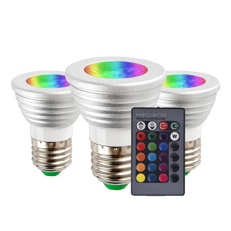 LED rgb 5W Remote Control Ceiling Lamps Cup Colorful Spotlight RGBW E27 GU10 GU5.3 Memory Spot Supply Led Bulbs Lights