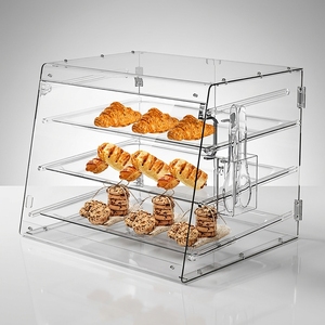 Espositore da banco commerciale moderno portatile a 3 ripiani in acrilico <span class=keywords><strong>per</strong></span> pasticcerie, facile da montare - Product Image 1