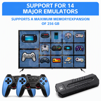Meistverkaufte 4K HD TV-Spielkonsole TV-Spielgerät X2 Blau Private TV-Box mit Kabellosen Joystick-Gamepads Videospielkonsolen