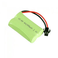 Offre Spéciale 2s1p 2.4V 2 pièces AA 2400mAh cellule SM2P prise Batteries rechargeables Ni-MH batterie pour voitures RC