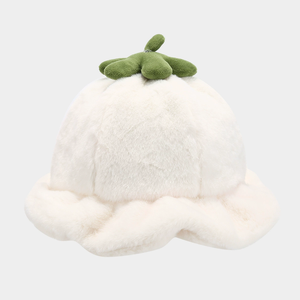 Sombrero de cubo de felpa cálido con borde de hongo, diseño de calabaza, para otoño e invierno, unisex, venta al por mayor, personalizado - Product Image 6