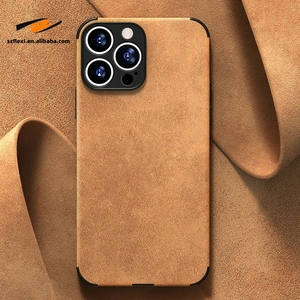 เคสโทรศัพท์หนังแกะสุดหรูสำหรับ iPhone17 16 15 14 13 12 11 Pro Max Mini X XS XR สีเรียบแบบเรโทร  วัสดุซิลิโคนนุ่ม - Product Image 1