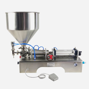Pédale horizontale <span class=keywords><strong>semi</strong></span>-automatique de sauce tomate médicale de cosmétiques 200-1500ml Machine de remplissage de carton aseptique liquide à buse unique - Product Image 1