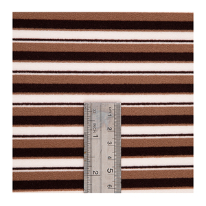 Tissu tricoté extensible doux et ajusté, rayé multicolore, teint en fil, mélange polyester-spandex pour cols roulés et leggings élégants et chauds - Product Image 6