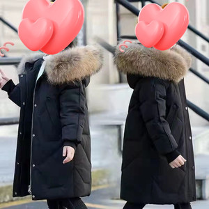 Vêtements d'hiver pour enfants et tout-petits manteau long en duvet pour <span class=keywords><strong>petite</strong></span> <span class=keywords><strong>fille</strong></span> avec vestes en fourrure véritable manteau manteaux pour filles - Product Image 3