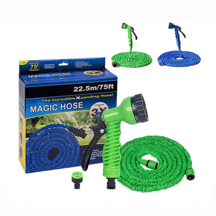 Factory High Pressure 25FT 50FT 75FT 100FT 150FT Magic Expandable Hose Garden Hose With Spray Nozzle