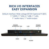 Moniteur tactile intelligent Intel I3 I5 I7 pour usine, taille optionnelle, panneau tactile industriel, étanche IP65, PC tout-en-un industriel