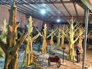 Sapin artificiel durable <span class=keywords><strong>de</strong></span> 4 m <span class=keywords><strong>de</strong></span> haut, tronc en fibre <span class=keywords><strong>de</strong></span> verre, feuilles en tissu/plastique, durée <span class=keywords><strong>de</strong></span> vie <span class=keywords><strong>de</strong></span> 5 à 8 ans, pour hôtels, maisons, jardins, art - Product Image 5